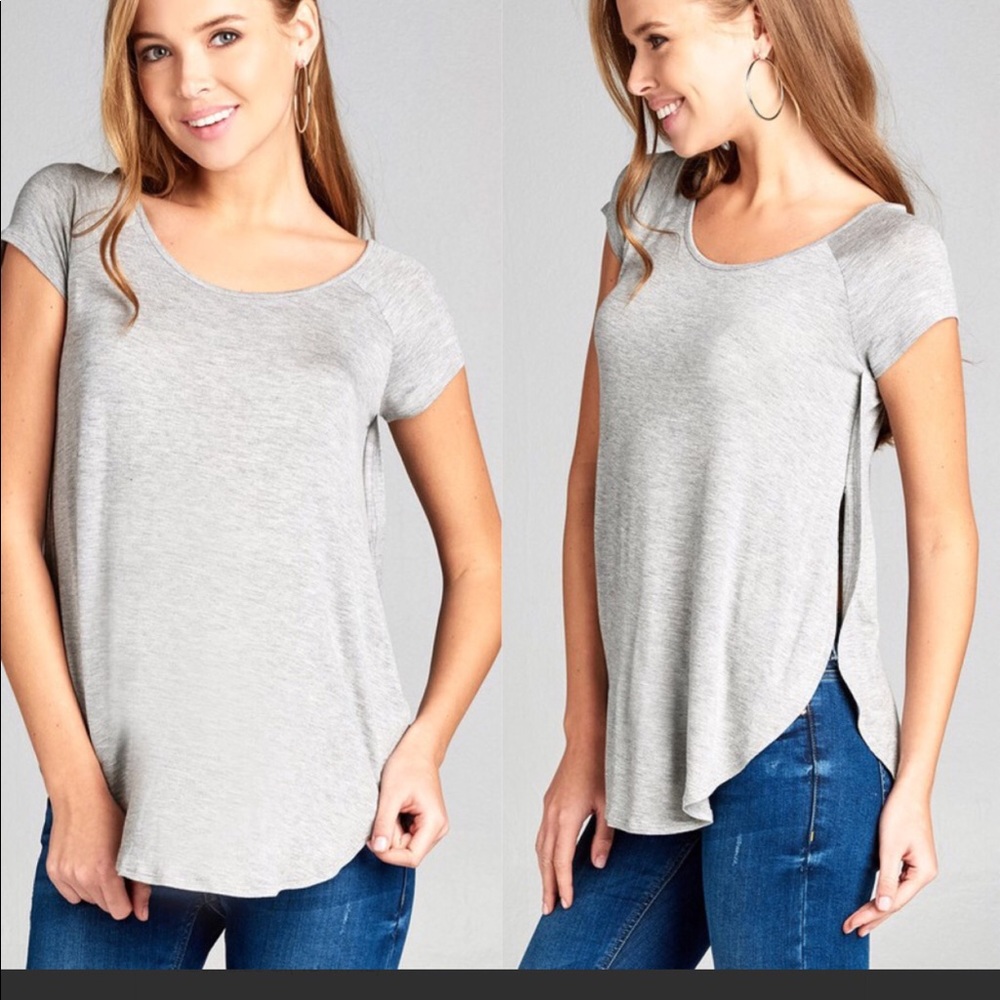 NEW—Active USA Side Slit Top  (#1040) - Picture 4 of 4